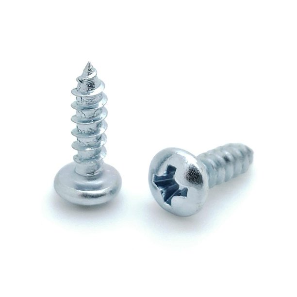 100 Qty 6 x 1/2" Zinc Phillips Pan Head Wood Screws (BCP385) Walmart