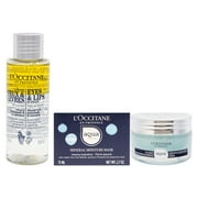 LOccitane Eyes and Lips Bi-Phasic and Aqua Reotier Mineral Moisture Mask 2 Pc Kit - 3.3oz Makeup Remover, 2.7oz Mask