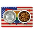 thumbnail image 1 of Pride Pet Mat for Food and Water, USA American Flag with Rainbow Gay Marriage Nationwide Rights and Equality Theme, Non-Slip Rubber Mat for Dogs and Cats, 18" X 12", by Ambesonne, 1 of 2