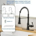thumbnail image 2 of BWE Matte Black High Arc Single Handle Kitchen Sink Faucet, 2 of 9