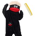 thumbnail image 2 of Snuggle Goof Onesie Big Mouth  Onesie Plush Pajamas Cozy Home Loungewear Fuzzy Oversized Hooded One Piece Sleepwear with Attached Tail for Adults, 2 of 6