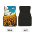 thumbnail image 2 of Naloa Clear Sky Sunflower Car Foot Mat Set of 4 Pieces - Universal Floor Liner Neoprene Full Set Floor Mats for Cars Trucks SUV, 2 of 7