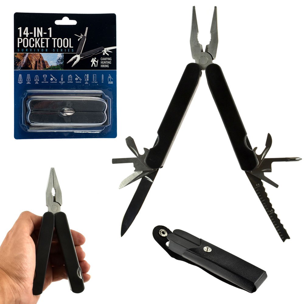 14 In 1 Pocket Tool Outdoor Survive Camping Kit Pocket Multi Knife