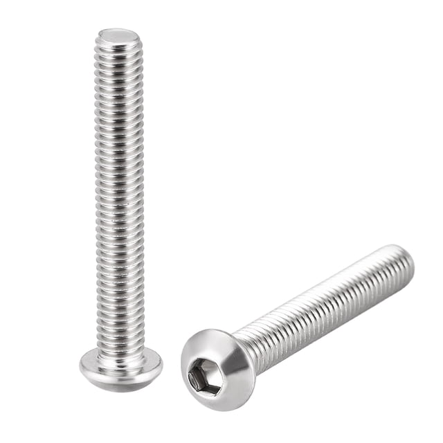 Unique Bargains Vis de Machine M6x40mm Tête Ronde Vis en Acier Inoxydable 304 Boulons 10 Pcs