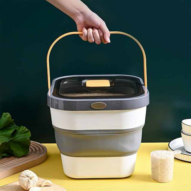 LSLJS Collapsible Dog Food Storage Container, Pet Food Storage Containers 15 Pounds, Foldable Pet Dog Bin for Food, Folding Cases