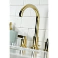 thumbnail image 4 of Kingston Brass FSC8922NDL NuvoFusion Widespread Bathroom Faucet with Brass Pop-Up, Polished Brass, 4 of 9