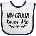 thumbnail image 3 of Inktastic My Gram Loves Me Scandinavian Girls Baby Bib, 3 of 4