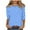 Sky Blue, variant on YanHoo Women's Polka Dot 3/4 Sleeve Blouse Tops Ladies 2026 Plus Size Summer Casual Crewneck 3/4 Sleeve Shirts