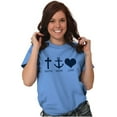 thumbnail image 3 of Faith Hope Love Symbol Christian Women's Graphic T Shirt Tees Brisco Brands X, 3 of 6