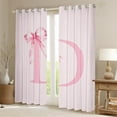 thumbnail image 2 of Erosebridal Pink Letter Personalized Curtains for Living Room,Bowknot Initial 30%-50% Blackout Curtains Set of 2 (38Wx45L),Kawaii Decor, 2 of 6
