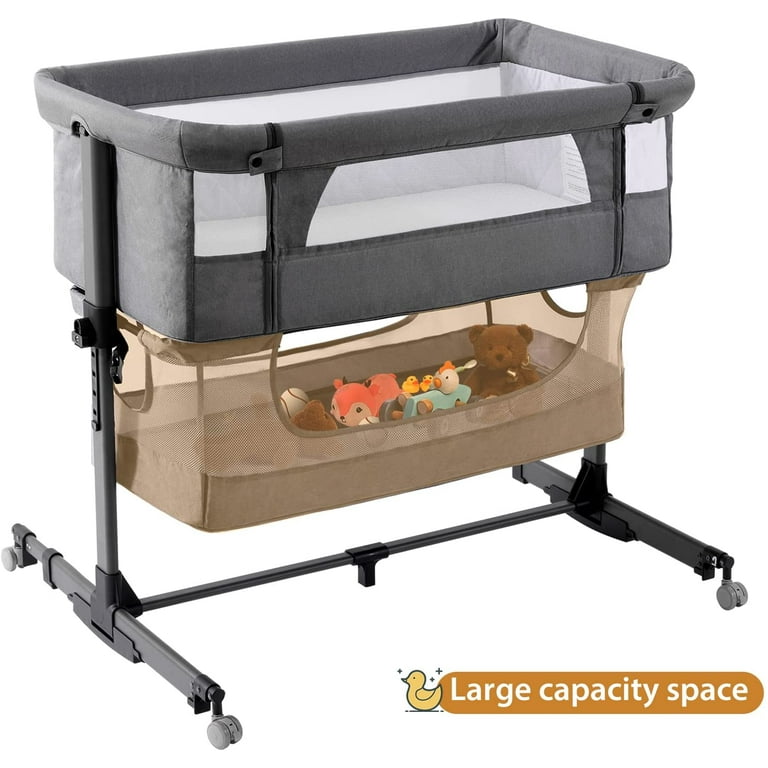 Nordmiex 3-in-1 Modern Unisex Baby Crib - Adjustable Bedside