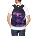 thumbnail image 4 of Balery Purple Hippo In Water Mochila para hombre y mujer - Tela Oxford 600D resistente - Gran capacidad, resistente al agua, ideal para la escuela, viajes y senderismo, 4 of 6