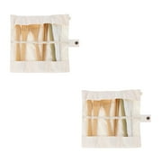 WORGEOUS 16 PCS Travel Utensils Set Reusable Utensil Spoon Chopsticks Cleaning Brush for Travel Picnic Office School Beige