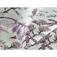 thumbnail image 3 of Ambesonne Floral Quilted Coverlet 2 Pcs, Botany Beadow Ornament Print, Twin Size, Eggplant Ivory Lilac, 3 of 4