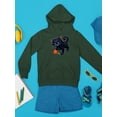 thumbnail image 3 of Cute Kitten With A Ball Hoodie Juniors - Youth Hoodie, Forest Green, Small, 3 of 4
