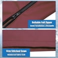 thumbnail image 5 of Unique Bargains Square Frame Bimini Top Storage Boot Cover with 2 Fixed Straps Boat Bimini Storage Bag Sun Resist Universal for 3 Bow 4 Bow 1 Set Wine Red 85 in, 5 of 7
