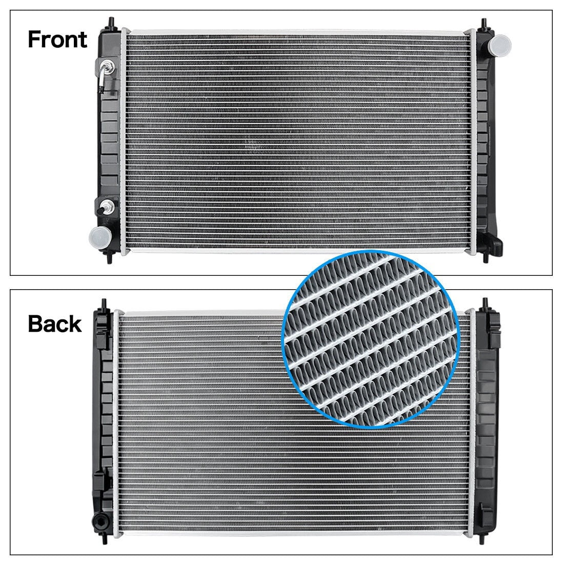RVNI Radiator fit for 2007-2018 Altima 2.5L 3.5L L4 V6 2009-2020 Maxima 2.5L L4 3.5L V6 Aluminum