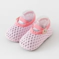 thumbnail image 2 of LIIPEE Girls Boys Sneakers Summer Comfortable Mesh Closed Toe Non- Soft Sole First Walking Shoes Toddler Versatile Beach Sneaker,Pink2,10-18 Months, 2 of 5