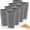 8pcs Dark Grey Wheat Straw Cups, variant on EI Wheat Straw Cups 8pcs Grey Plastic Reusable Cups for Kitchen Unbreakable Plastic Drinking Glasses for Water, Coffee, Juice, Tea