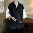 thumbnail image 2 of BOBOGOJP Men's Shirts Summer Wedding Shirts Vacation Holiday,Black L, 2 of 5