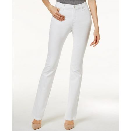 Lee - Lee Women Stretch White Mid-Rise Classic Fit Gwen Straight Leg Denim Jeans 10 M - Walmart ...