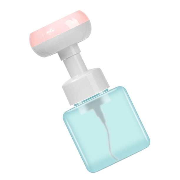 Injueey Botella de jabón de 250/300ML, lociones espumosas, botella recargable, champú, cosmético, bomba de flores vacía, cabeza de jabón, Suministros de limpieza para el hogar azul Tipo B