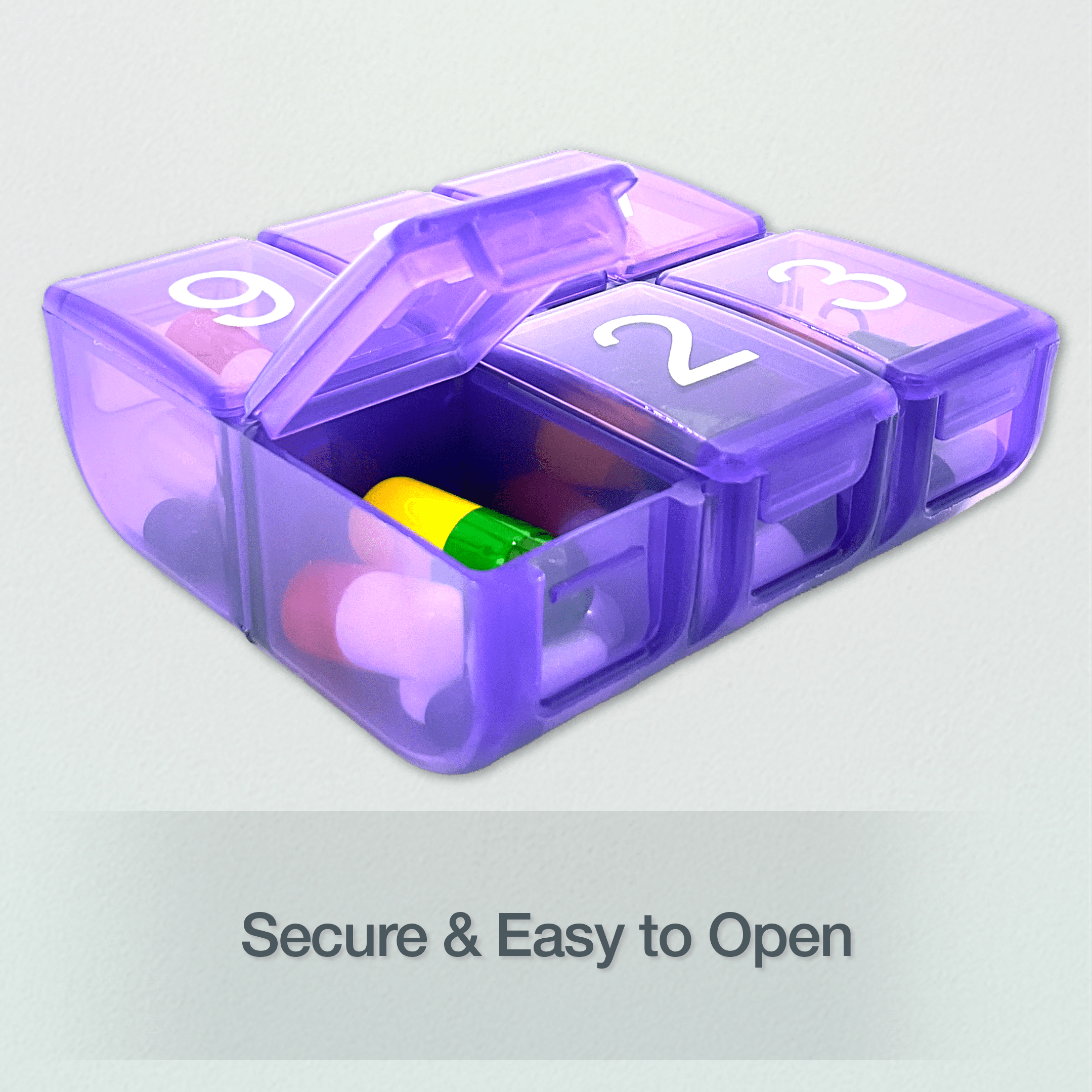 e-Pill 6 Times a Day x 7 Day Large Weekly Pill Organizer - Multicolor