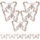 thumbnail image 1 of 10pcs Crystal Glass Butterfly Pendant Charms Butterfly Pendants Necklace Making Charms, 1 of 4