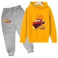 thumbnail image 3 of Sudadera de coches para niño, sudadera con capucha para niña, pantalones, 2 piezas, chándales para niños, ropa para niños de 4 a 14 años, 3 of 5