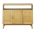 thumbnail image 2 of Desert Fields Edgerton 3-Door Rattan Panel Sideboard, Natural Finish, 2 of 8