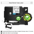 thumbnail image 2 of NineLeaf 4PK Compatible for Brother P-touch HSe-211 HSe211 HS-211 HS211 5.8mm 1/4'' Black on White TZe TZ Heat Shrink Tubes, 2 of 6