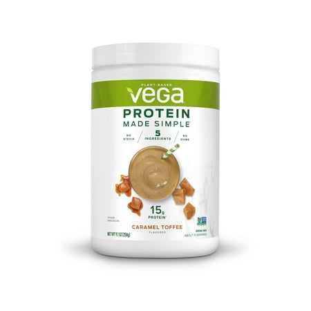 Vega Protein Made Simple, Caramel Toffee, 10 Servings (9.1oz)