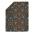 thumbnail image 5 of Boho Floral Wildflower Black and Orange Toddler Bed Comforter Bedding Set Girl by Sweet Jojo Designs, 5 of 7