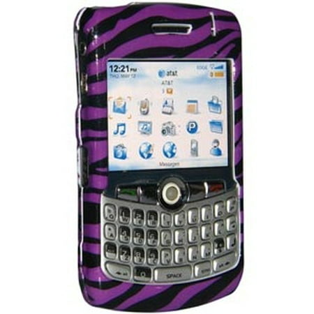 Premium Zebra Print Purple Snap On Hard Shell Case for BlackBerry 8300, BlackBerry 8300 curve, BlackBerry 8310, BlackBerry 8320, BlackBerry