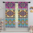 thumbnail image 5 of Blackout Kids Curtains,Yellow Geometric Boho Pattern Childrens Insulated Curtains Set Of 2,Bedroom Essentials,Toddler Room Decor 42x63in(106x160cm), 5 of 5