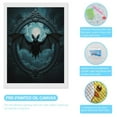 thumbnail image 3 of Diamond Art Kit for Adults, Moonlit Bat Ornate Frame Sky Diamond Painting for Adults Beginners, 5D DIY Diamond Art Painting Kits, Colorful Diamond Painting Craft for Home Decor 12x16, 3 of 7