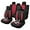 Black/Red, variant on Waterproof Car Seat Cover Full Seats, Neoprene Seat Covers for Cars,Split Bench Compatible Car Interior Covers, Universal Fit Most Car Sedan Truck SUV(Black)