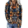 thumbnail image 2 of Frostluinai Aztec Cow Westerna Hoodies for Women Vintage Ethnic Graphic Pullover Cowgirl Sweatshirts Casual Loose Hoodie with Pocket, 2 of 5