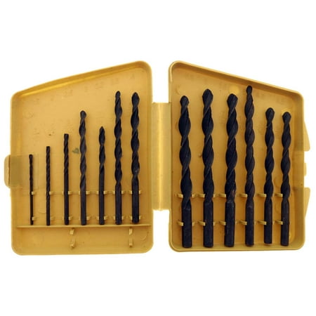 

TOOL MART 13 Piece Set Of Twist Drill Bits In Sizes 1/16 Through 1/4 With Storage Case - TZ5000-YH