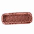 thumbnail image 3 of Canasta de Plástico de 4 Piezas de Mimbre Canasta de Cubiertos Caja de Almacenamiento Rectangular Cubiertos Tenedor Palillos Pan Pastel Almacenamiento de Frutas, 3 of 4