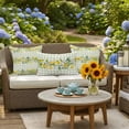 thumbnail image 6 of Outdoor Pillow Cover Yellow Lemon Set of 2 Waterproof Throw Pillowcases Summer Fruit Lemon Green White Buffalo Plaid Decorative Patio Furniture Pillows for Couch Garden Indoor & Outdoor Use, 6 of 9
