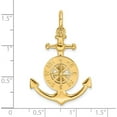 thumbnail image 3 of 14K Yellow Gold 3-D Small Anchor With Nautical Compass Charm (45 X 23.1) Made In United States k8004, 3 of 5