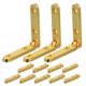 thumbnail image 4 of 12 bisagras miniatura de aleación de zinc para joyeros, armarios y muebles de madera. Bisagras de 90 grados. Herrajes para cajas de madera., 4 of 6