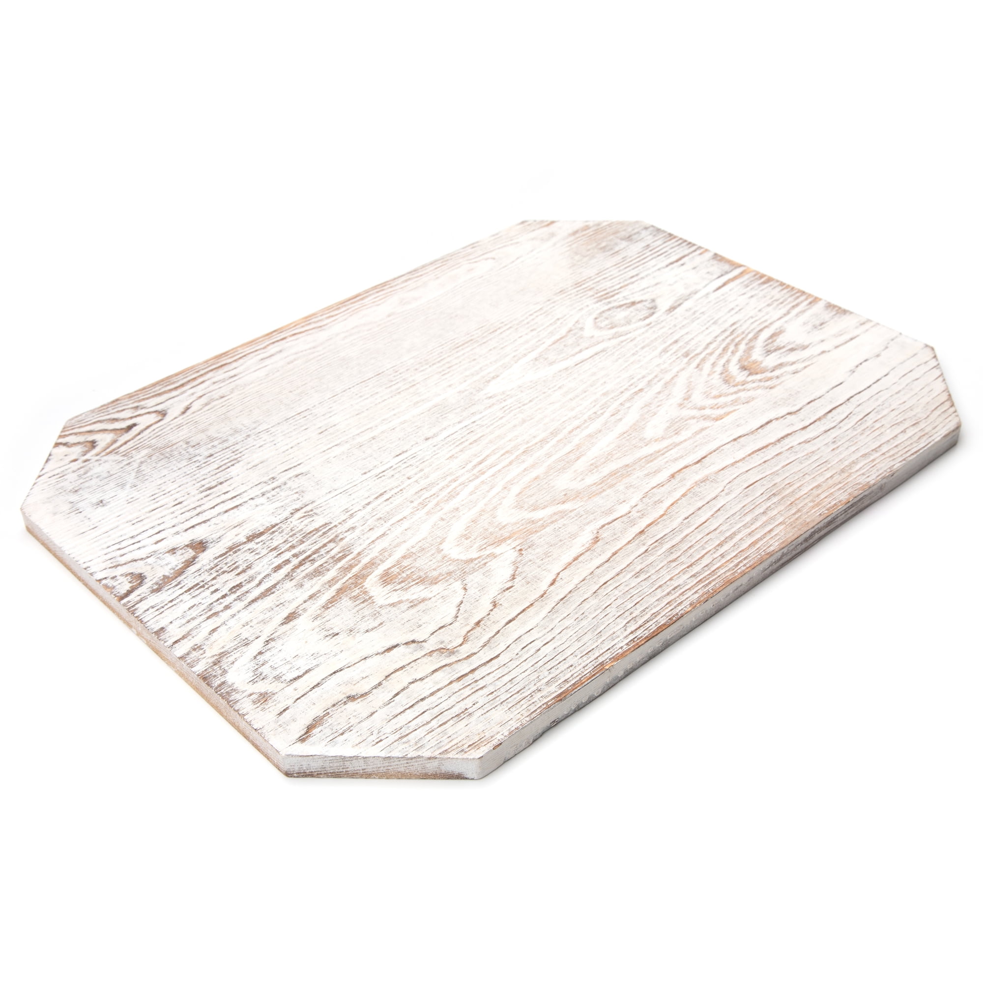 (3 pack) Cousin DIY Small Rectangular Whitewash Cutout Wood Plank for Rustic Craft Projects