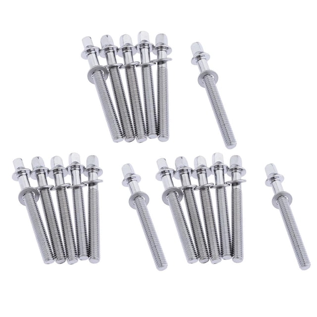3x NUEVAS Varils nsión de Tambor de 6 Piezas, , 2,36 Pulgadas, Pieza para Restaurar Reparación de Construcción Del Tambor Gloria Varillas de tensión de bombo