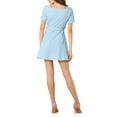 thumbnail image 3 of MODA NOVA Junior's Square Neck Tie Waist Fit And Flare Mini Dress, 3 of 4