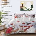 thumbnail image 3 of Winter Christmas Comforter Set Queen Size, Snowman Deer Red Christmas Balls Pine Trees Soft Bedding Set for Man Woman, 4 Pieces Duvet Cover Set with Fitted Sheet, 2 Pillowcases, 3 of 9