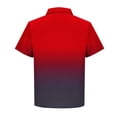 thumbnail image 4 of Men's Gradient Print Short Sleeve Golf Polo Shirt, Breathable Quick Dry Moisture Wicking Design, Loose Fit Athletic Performance Sport Top, Big and Tall Sizes M-4XL Red, 4 of 5
