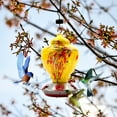 thumbnail image 6 of Hummingbird Feeder for Outdoors Hanging, 38 Ounces Hummingbird Nectar Capacity Hummingbird Feeders Hand Blown Glass, Humming Wild Bird Feeder, 6 of 9