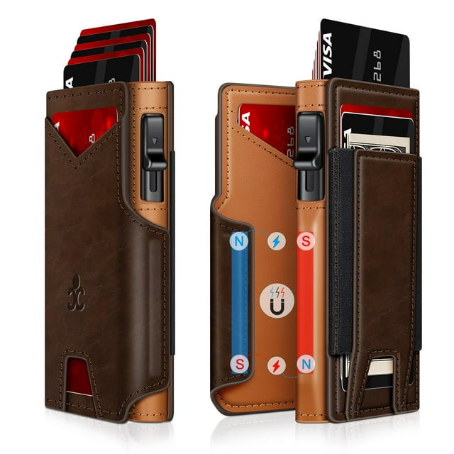 Billetera SEMORID para hombre con tarjetero plegable delgado RFID